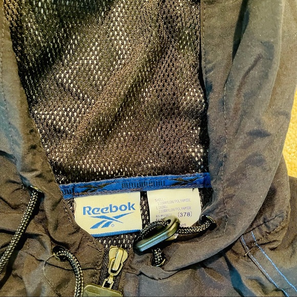 Reebok Vintage Blue and Black Windbreaker Women’s Size Small (1) - Picture 4 of 10